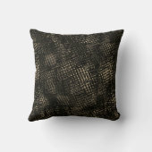 十字型のスクラッチまたはダークブラウンの立方体を含む正方形 クッション (裏面)