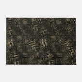 十字型のスクラッチまたはダークブラウンの立方体を含む正方形 ドアマット (正面)