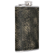 十字型のスクラッチまたはダークブラウンの立方体を含む正方形 フラスク (右)