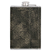 十字型のスクラッチまたはダークブラウンの立方体を含む正方形 フラスク (裏面)