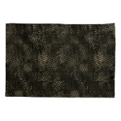 十字型のスクラッチまたはダークブラウンの立方体を含む正方形 枕カバー (裏面)