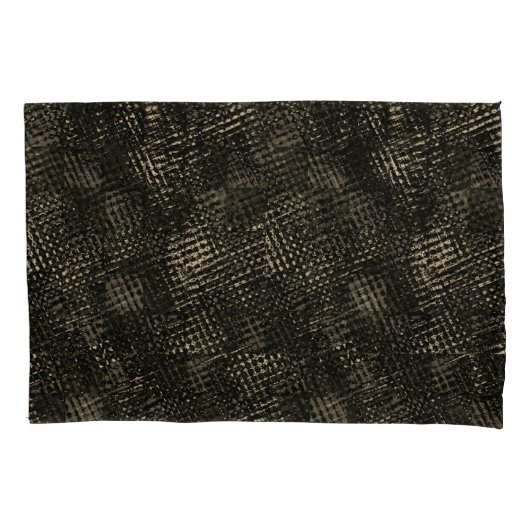 十字型のスクラッチまたはダークブラウンの立方体を含む正方形 枕カバー (正面)