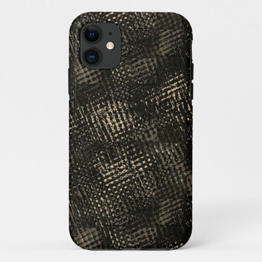 十字型のスクラッチまたはダークブラウンの立方体を含む正方形 Case-Mate iPhoneケース (裏面)