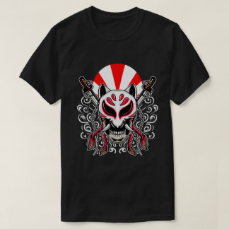 十字型の狐の面 Tシャツ