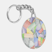 十字型キルトI キーホルダー (正面左)