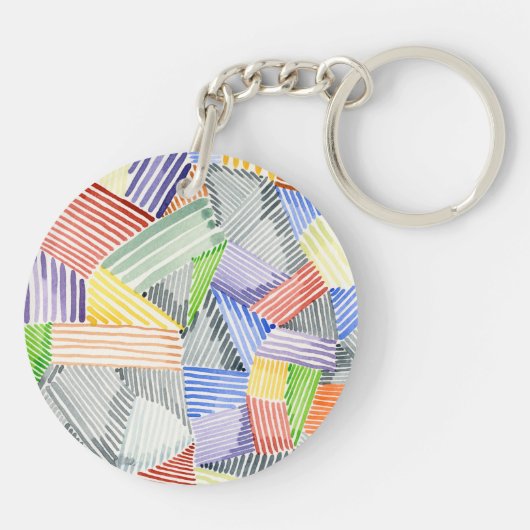 十字型キルトI キーホルダー (裏面)