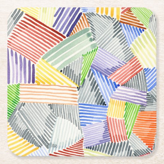 十字型キルトI スクエアペーパーコースター (正面)