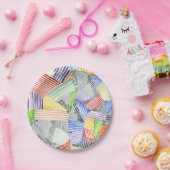 十字型キルトI ペーパープレート (パーティー)