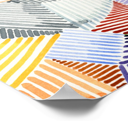 十字型キルトI ポスター (角)