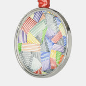 十字型キルトI メタルオーナメント (左)