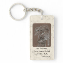 十字型キーチェーン付き天使