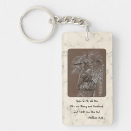 十字型キーチェーン付き天使 キーホルダー