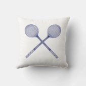 十字型スカッシュのラケット青 クッション (裏面)