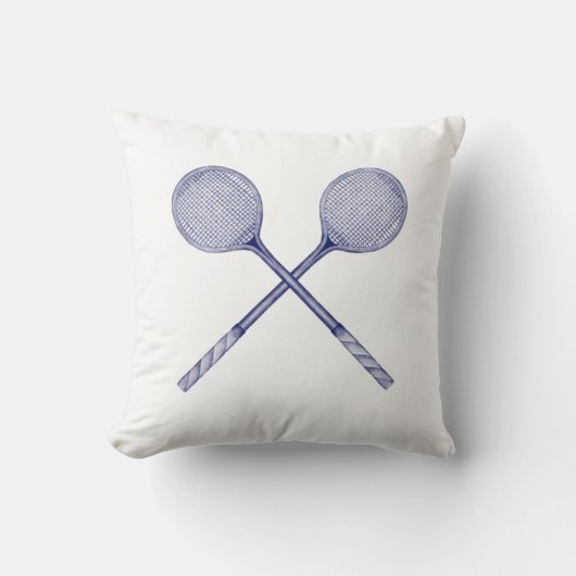 十字型スカッシュのラケット青 クッション (正面)
