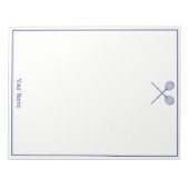 十字型スカッシュのラケット青 ノートパッド (正面)