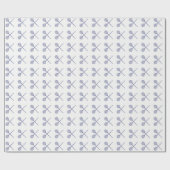 十字型スカッシュのラケット青 ラッピングペーパー (フラット)