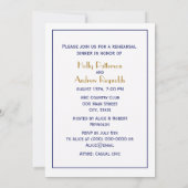 十字型スカッシュのラケット青 招待状 (裏面)