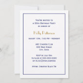 十字型スカッシュのラケット青 招待状 (裏面)