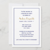 十字型スカッシュのラケット青 招待状 (裏面)