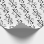 十字型ボーンのフィリーグラッピング紙 ラッピングペーパー (角)