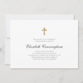 十字型記念葬祭ミニマリフェイクスト 招待状 (正面)