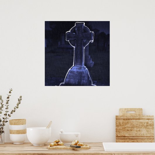 十字墓石ポスター ポスター (キッチン)