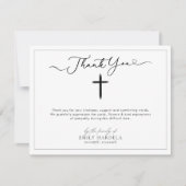 十字宗教の葬儀サンキューカード サンキューカード (正面)