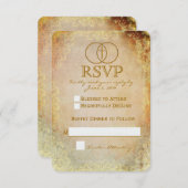 十字宗教結婚式RSVPカード2 出欠カード (正面/裏面)