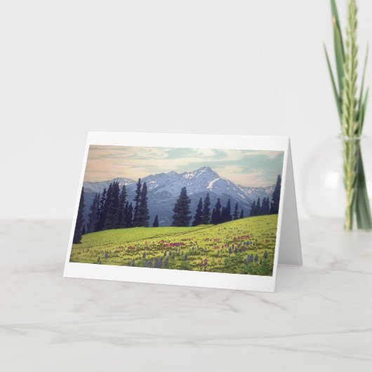 十字山吉田宏木版画 カード (正面)