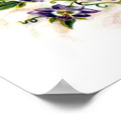 十字形とクレマティスの花を持つ天使 ポスター (角)