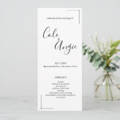 十字形のミニマル結婚式 プログラム縁ど (スタンド正面)