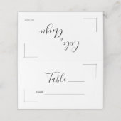 十字形結婚のミニマル縁ど座席表 プレイスカード (外部開封)