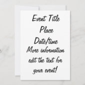 十字架から見られる十字架 招待状 (裏面)