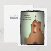 十字架が付いた礼拝堂 イースター サンデー ご招待 招待状 (正面/裏面)