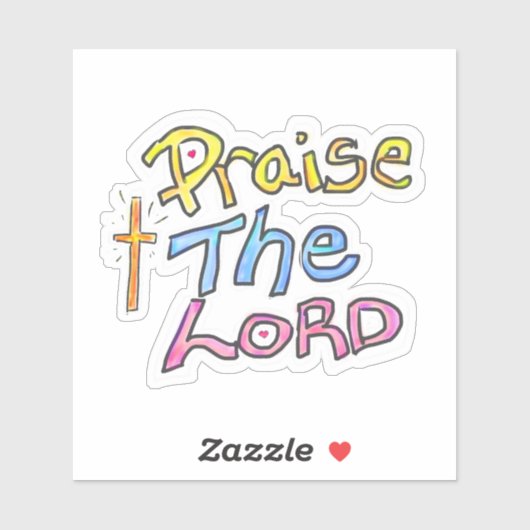 十字架で主キリスト教の引用文を褒める シール (シート)