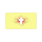 十字架で喜び！ ラベル (正面)