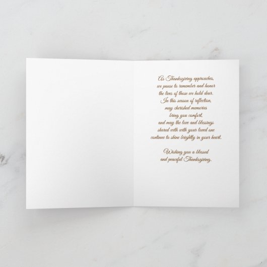 十字架で宗教的な感謝祭を記念して カード (内部)