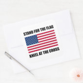 十字架で旗を練るためのスタンド スクエアシール (封筒)