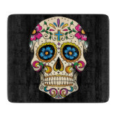 十字架で死んだ砂糖スカルの日 カッティングボード (正面)