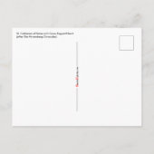 十字架で覆われたハートを持つシエナの聖キャサリン ポストカード (裏面)