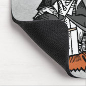 十字架で覆われたハートを持つシエナの聖キャサリン マウスパッド (コーナー)