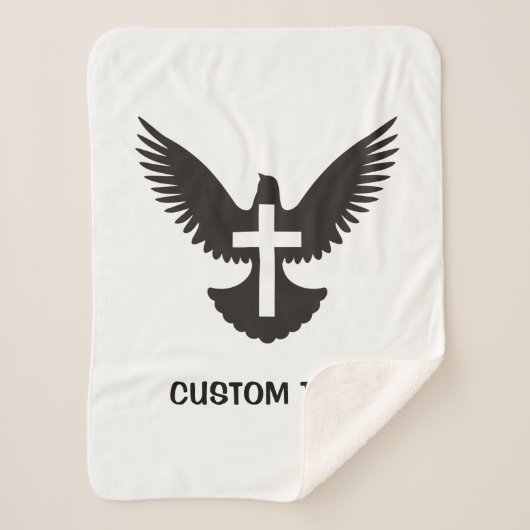 十字架で鳩 シェルパブランケット (正面)
