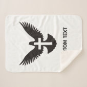 十字架で鳩 シェルパブランケット (正面(横))