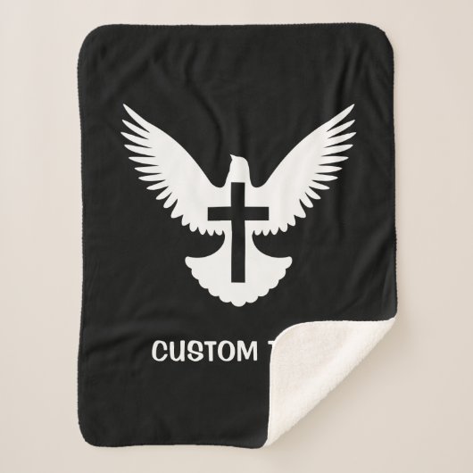 十字架で鳩 シェルパブランケット (正面)