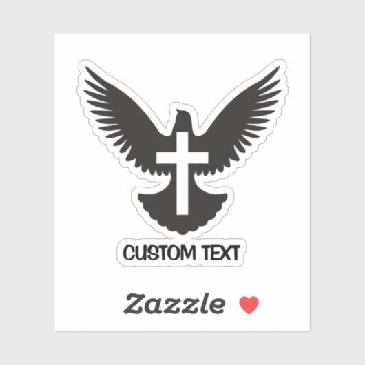 十字架で鳩 シール (シート)