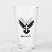 十字架で鳩 タンブラーグラス (正面)