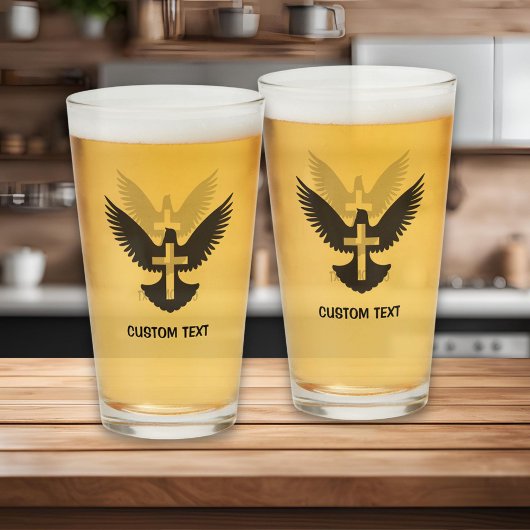 十字架で鳩 タンブラーグラス