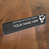 十字架で鳩 デスクネームプレート (側面)