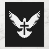 十字架で鳩 ワインラベル (シングルラベル)