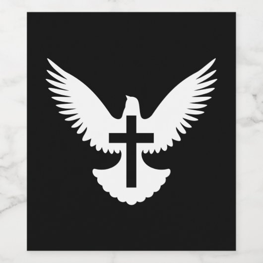 十字架で鳩 ワインラベル (シングルラベル)